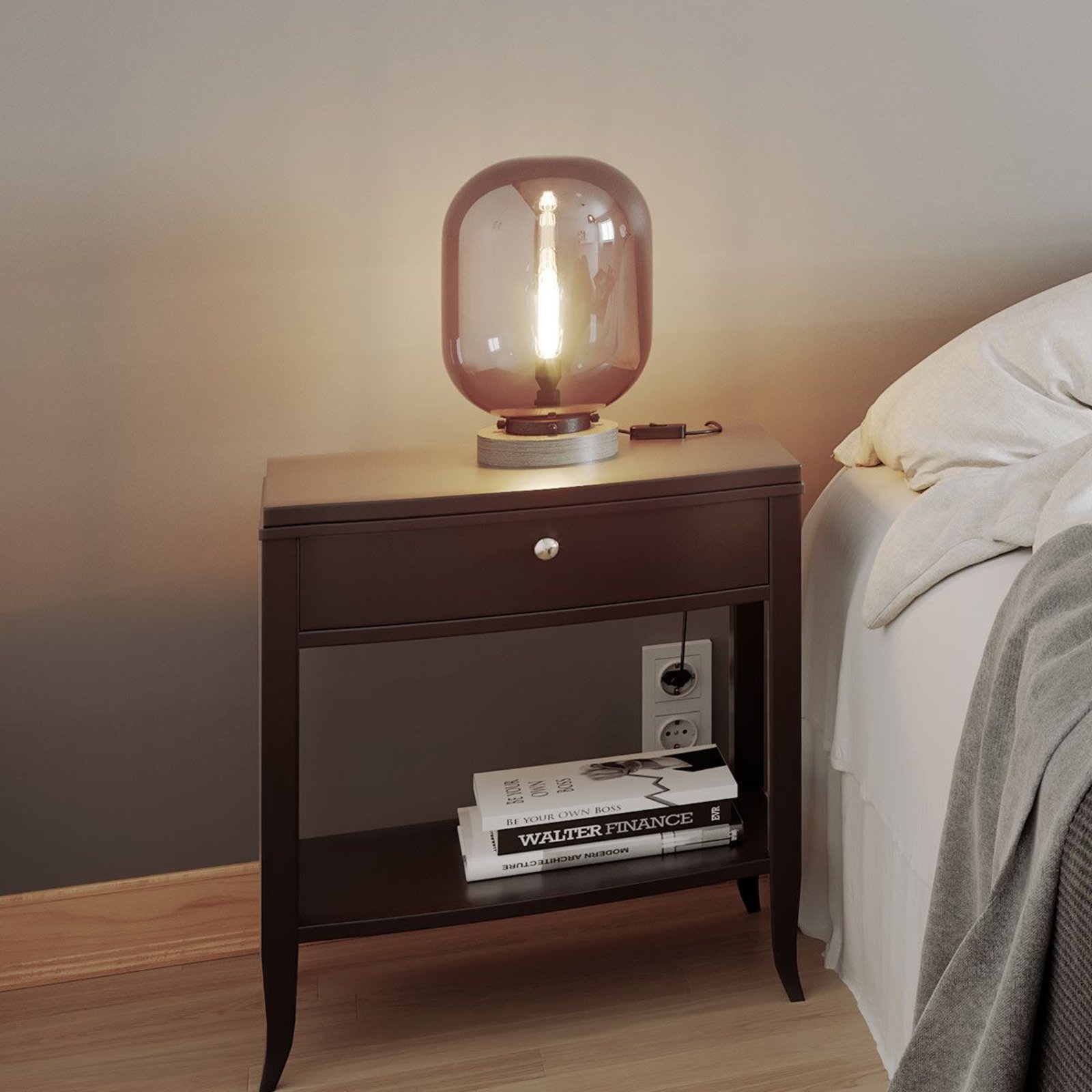 Leola Tafellamp Black/Smoke Grey - By Rydéns