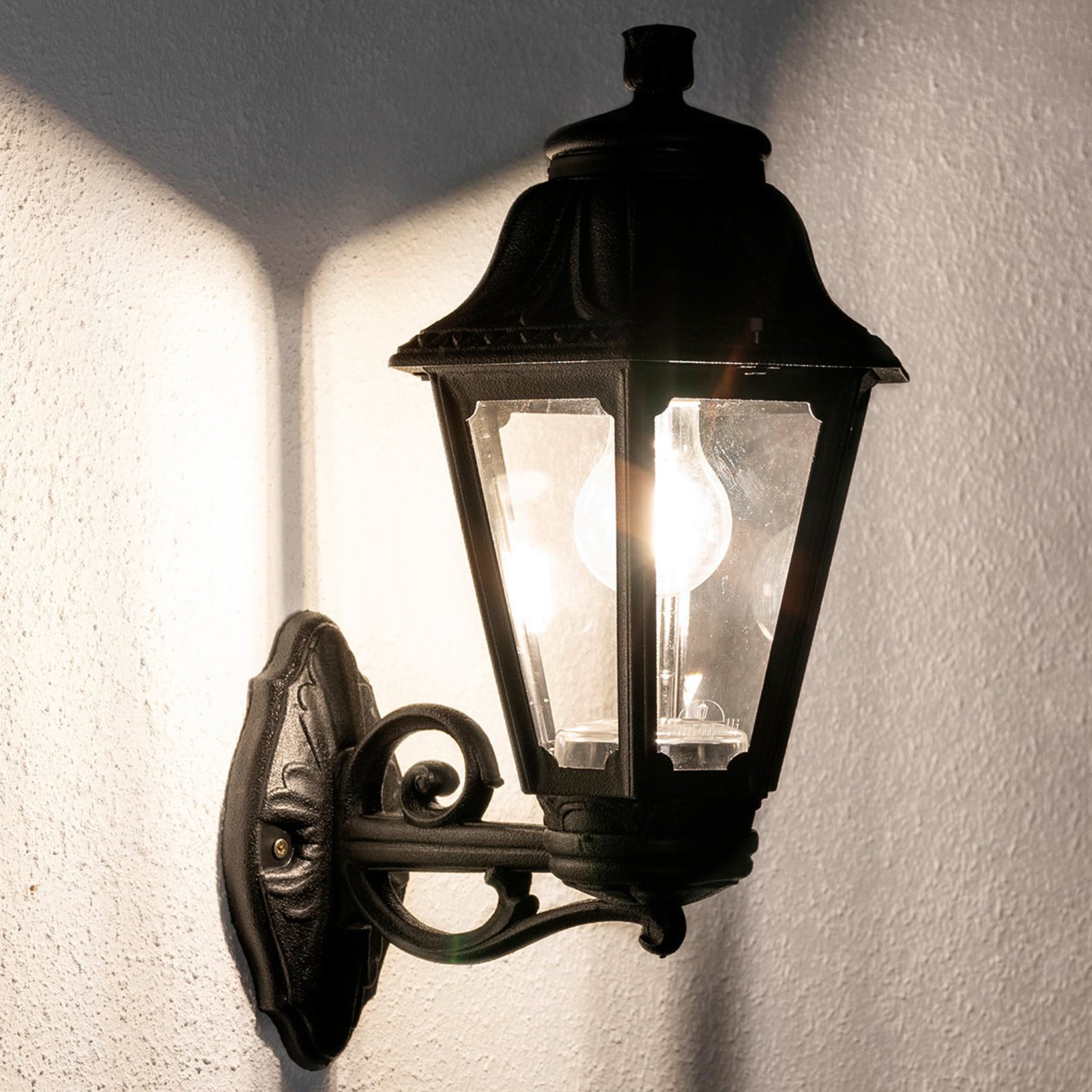 LED vanjska zidna lampa Bisso Anna E27 crna