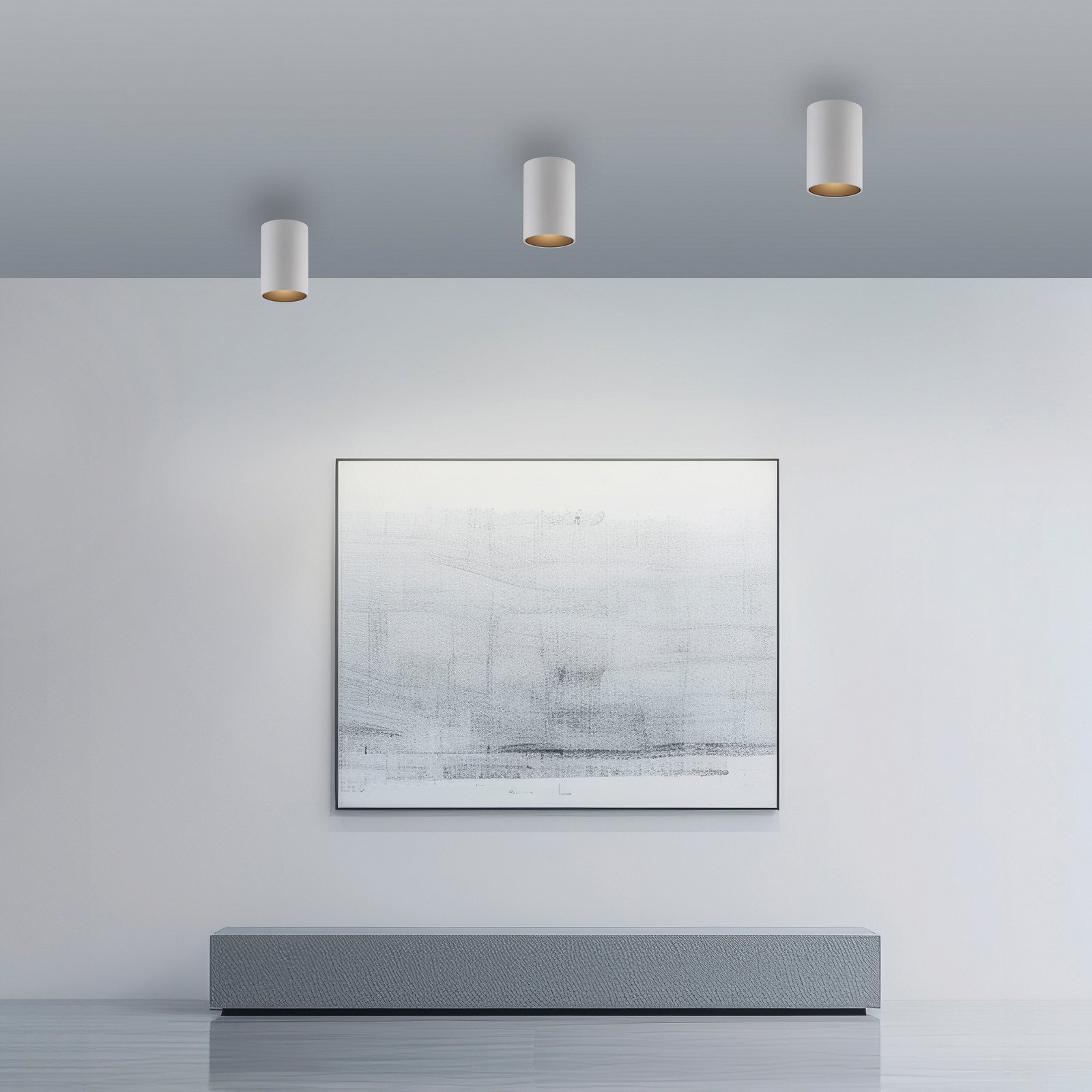 PURE plafonieră LED-Bad Point alb Ø 6 cm metal IP44 - Baie - Modern