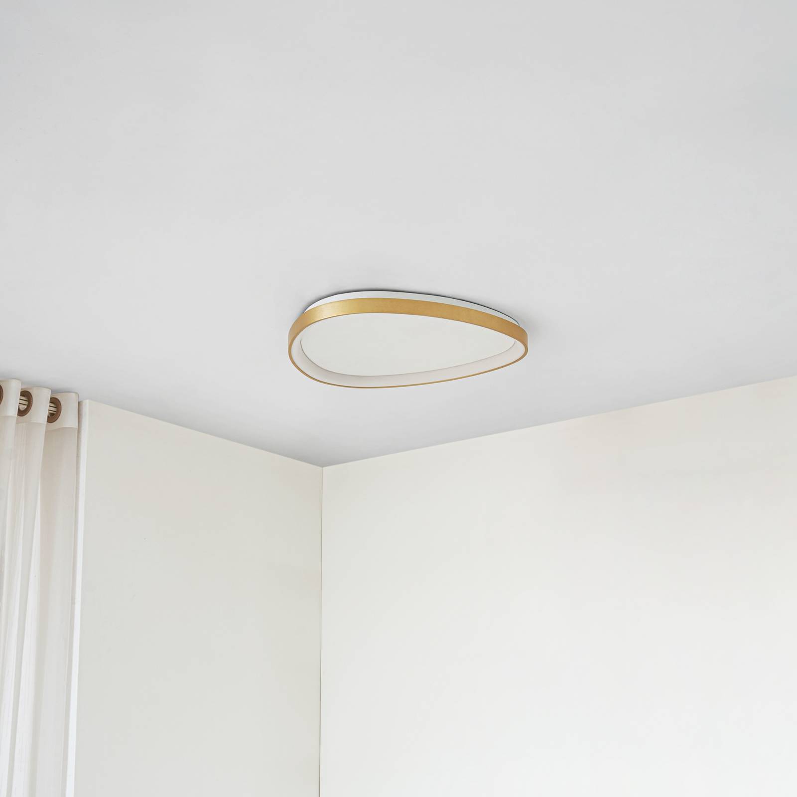 Lucande Lampy sufitowe LED Asken, 61 cm, złote, CCT, ściemniany