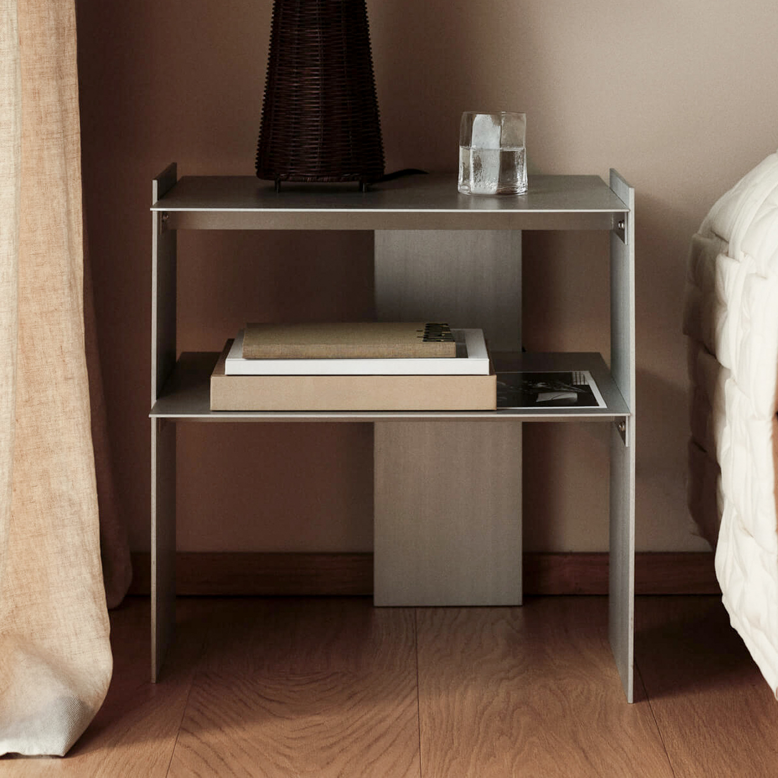 LAGER Beistelltisch, aluminium 51 x 48 x 39 cm - ferm LIVING