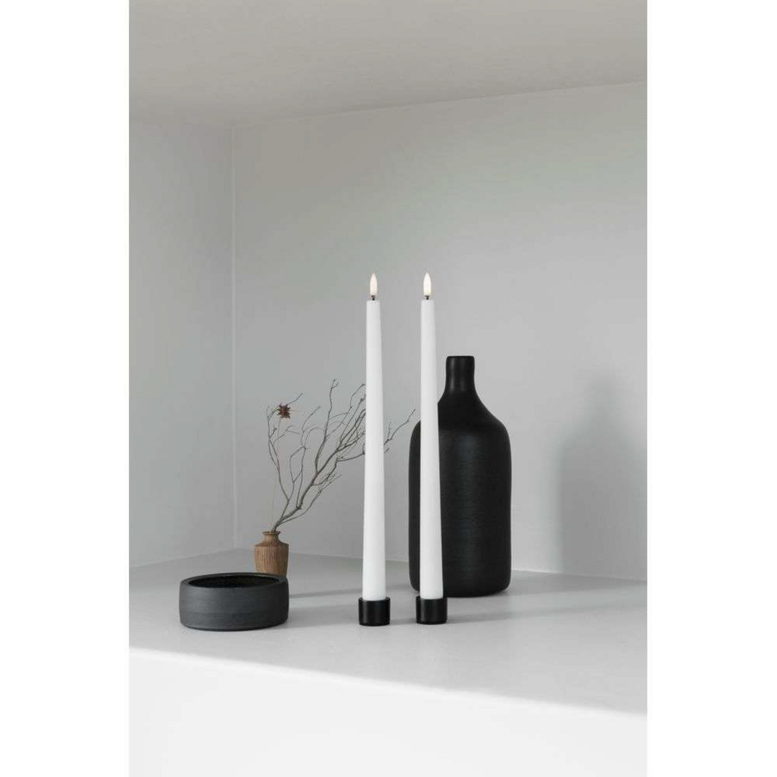 Light Candle Holder Taper 2 pcs. Matte Black - Uyuni Lighting