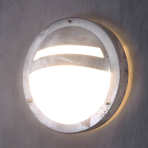 Ronde buitenwandlamp SEVILLA verzinkt staal