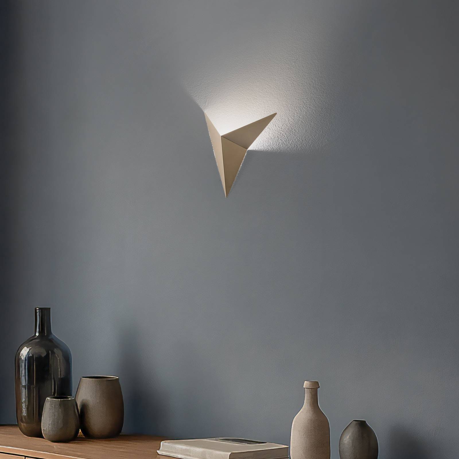 Wandleuchte Kus, goldfarben, Metall, Höhe 34 cm, G9 günstig online kaufen