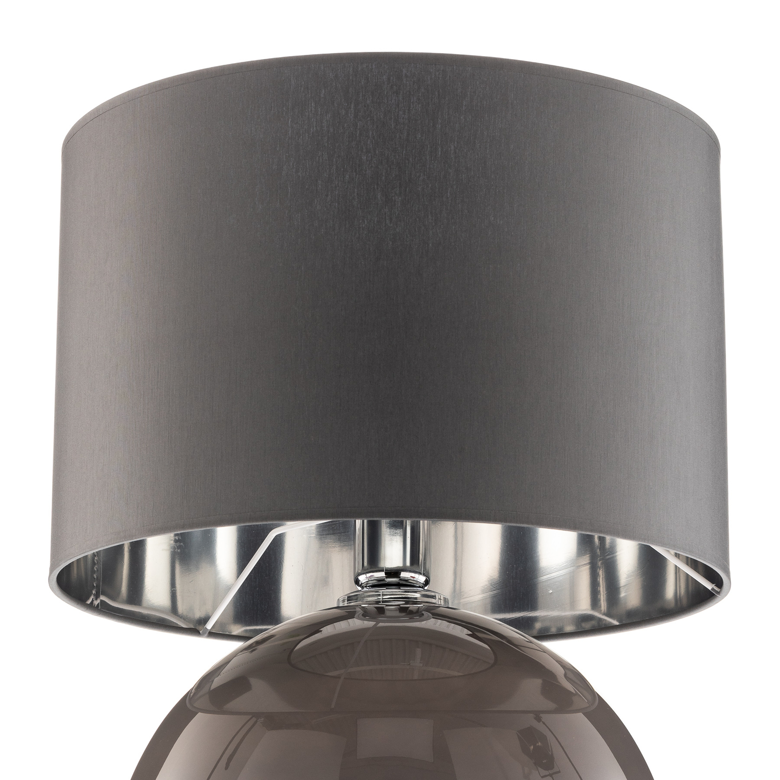 Lámpara de mesa Palla, Ø 36 cm, gris/grafito