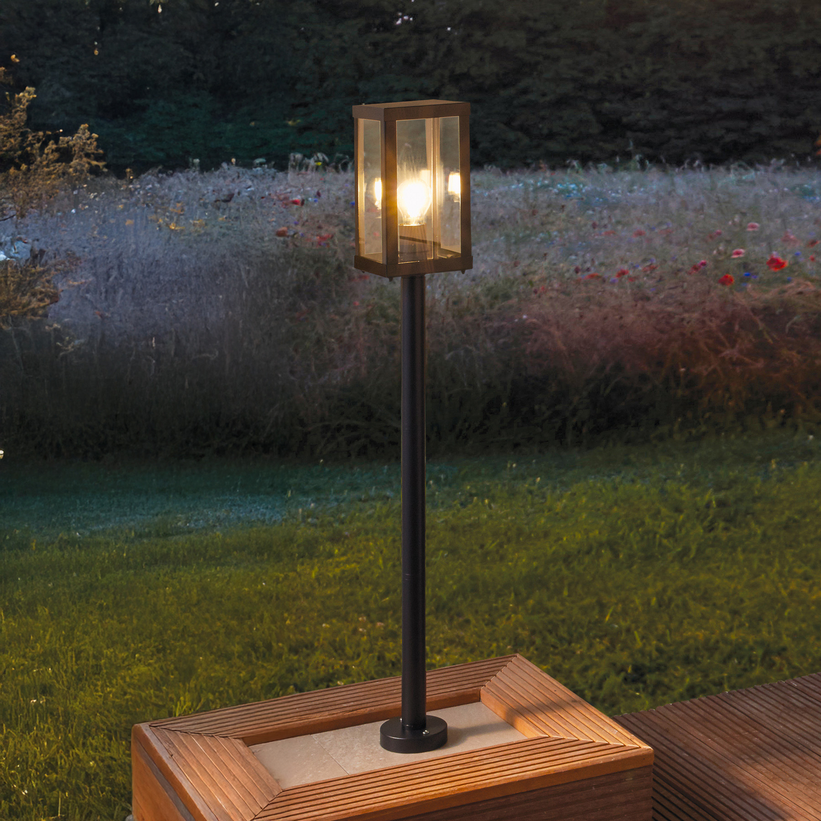 Słupek oświetleniowy Alamonte 1, czarny