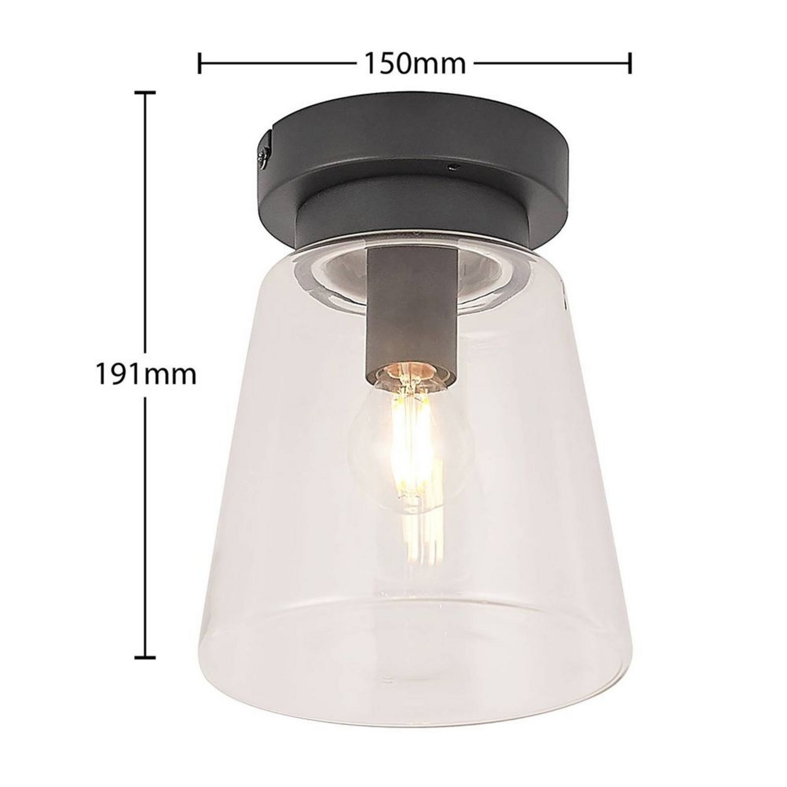 Carmalin Stropna lampa Prozirno - Lindby