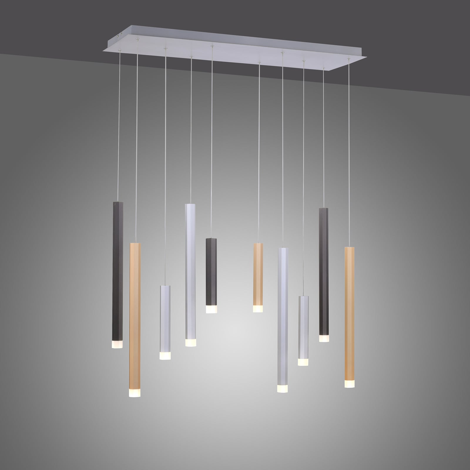 Gemin LED-Pendelleuchte, bunt, 10-flammig - PURE Gemin LED-Pendelleuchte, bunt, 10-flammig - PURE