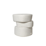 PLYO stool set, white, textile cover, 46 cm - ferm LIVING