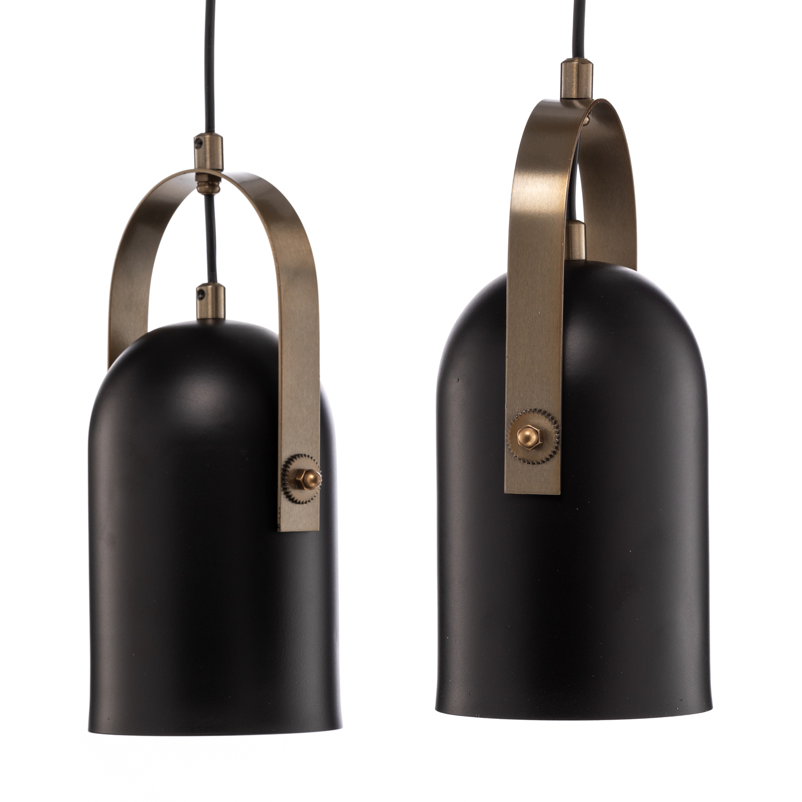 Hanglamp AV-1860-4EY in zwart/goud antiek