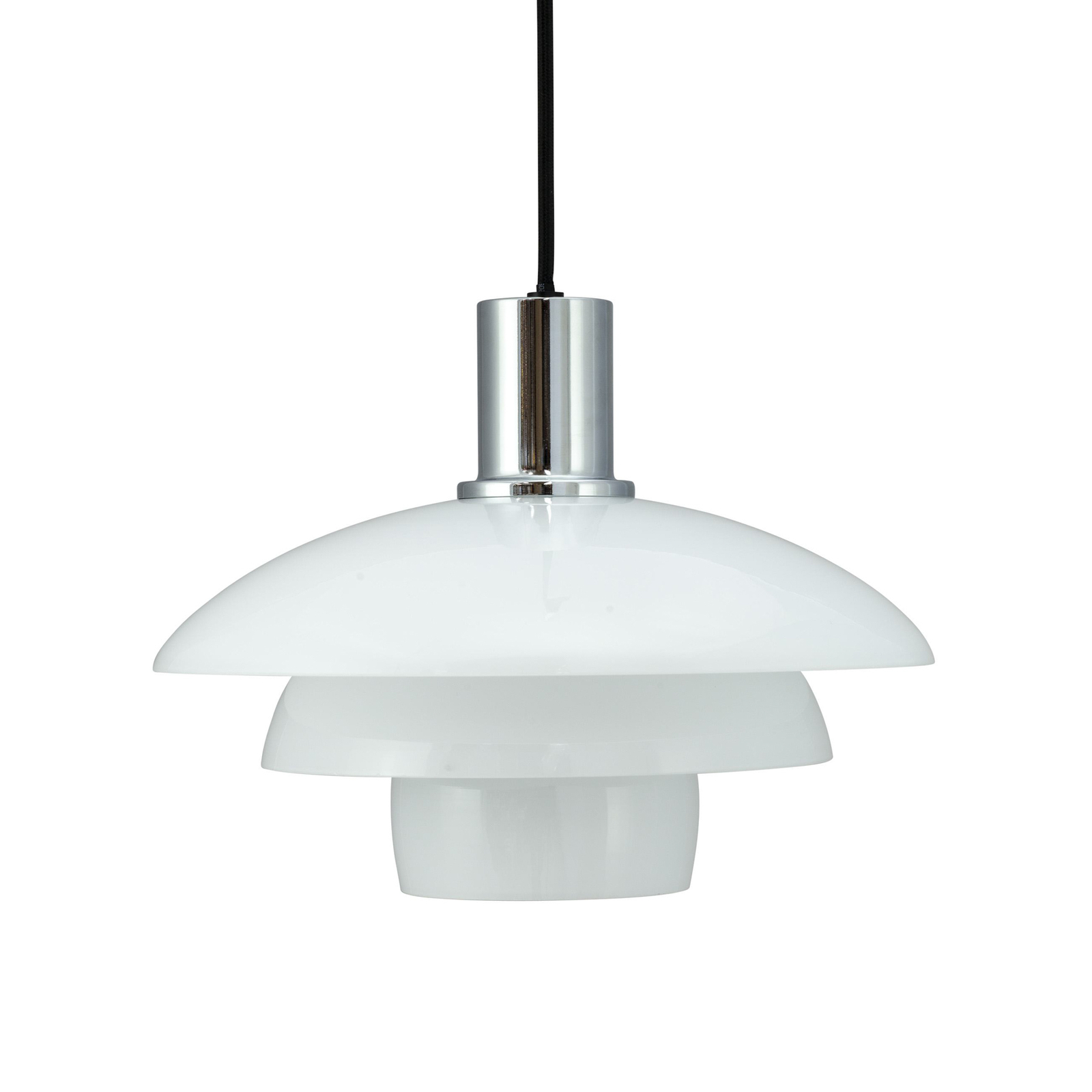 Dyberg Larsen Morph hanglamp, opaal, Ø 28 cm, glas