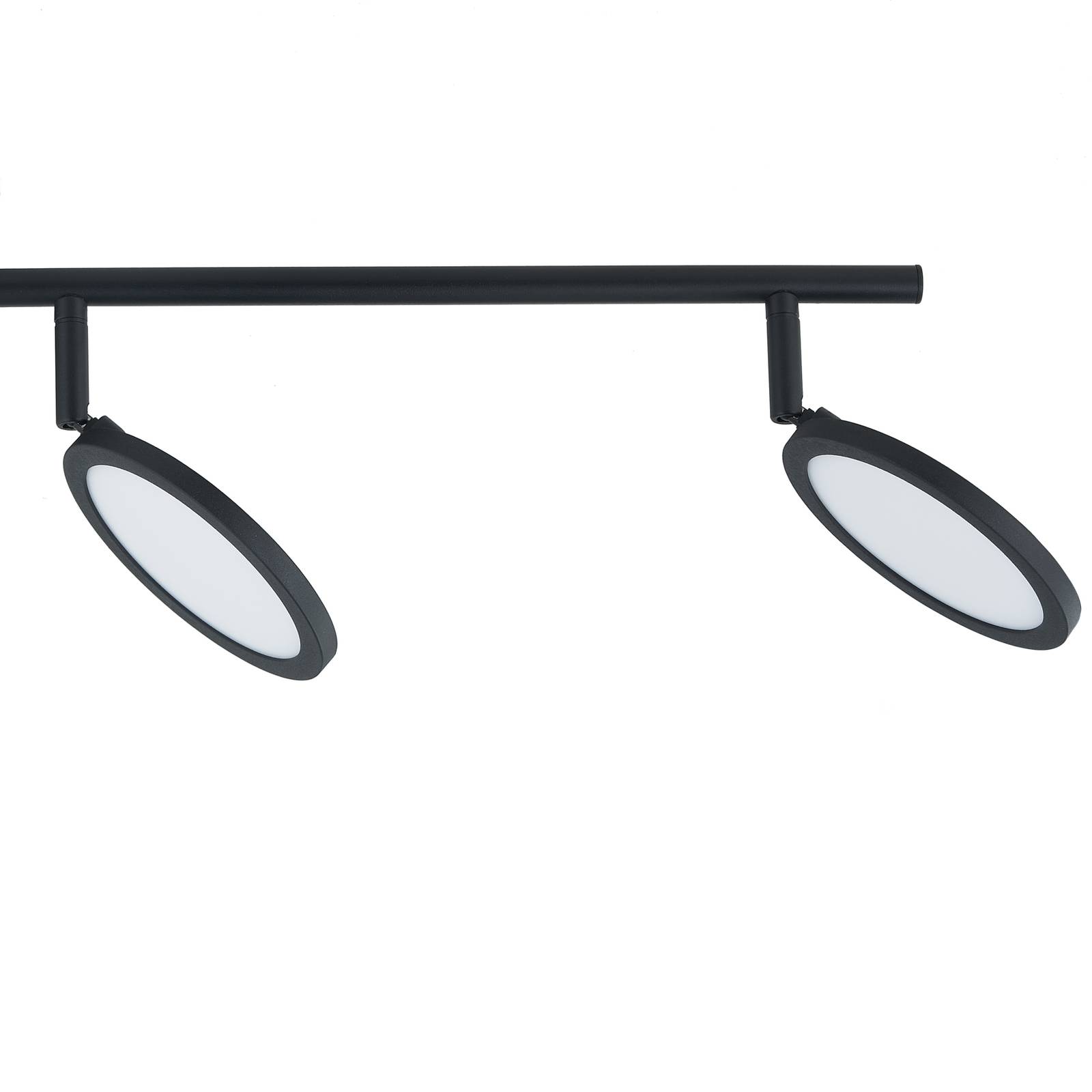 Lindby LED spot Manel, czarny, żelazo, 82 cm długości, 4-punktowa.