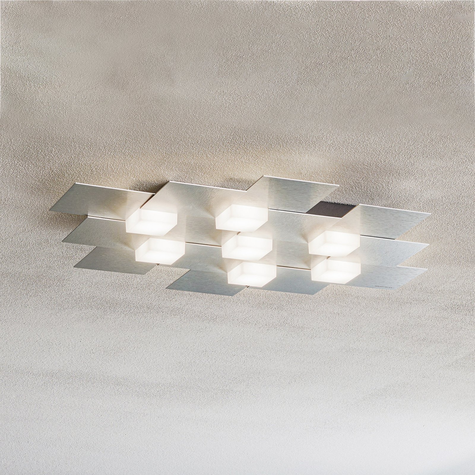GROSSMANN Creo LED-taklampa 7 ljuskällor aluminium