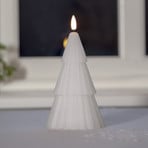 Vela LED Flamme Grany, blanca, 18 cm, cera auténtica, funciona con pilas