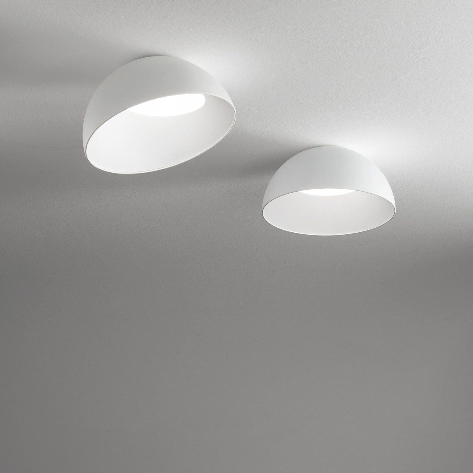 Ideal Lux LED ceiling light Corolla-1, white, metal, Ø 35 cm