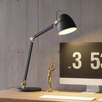 Lucande Nordin table lamp black/gold adjustable