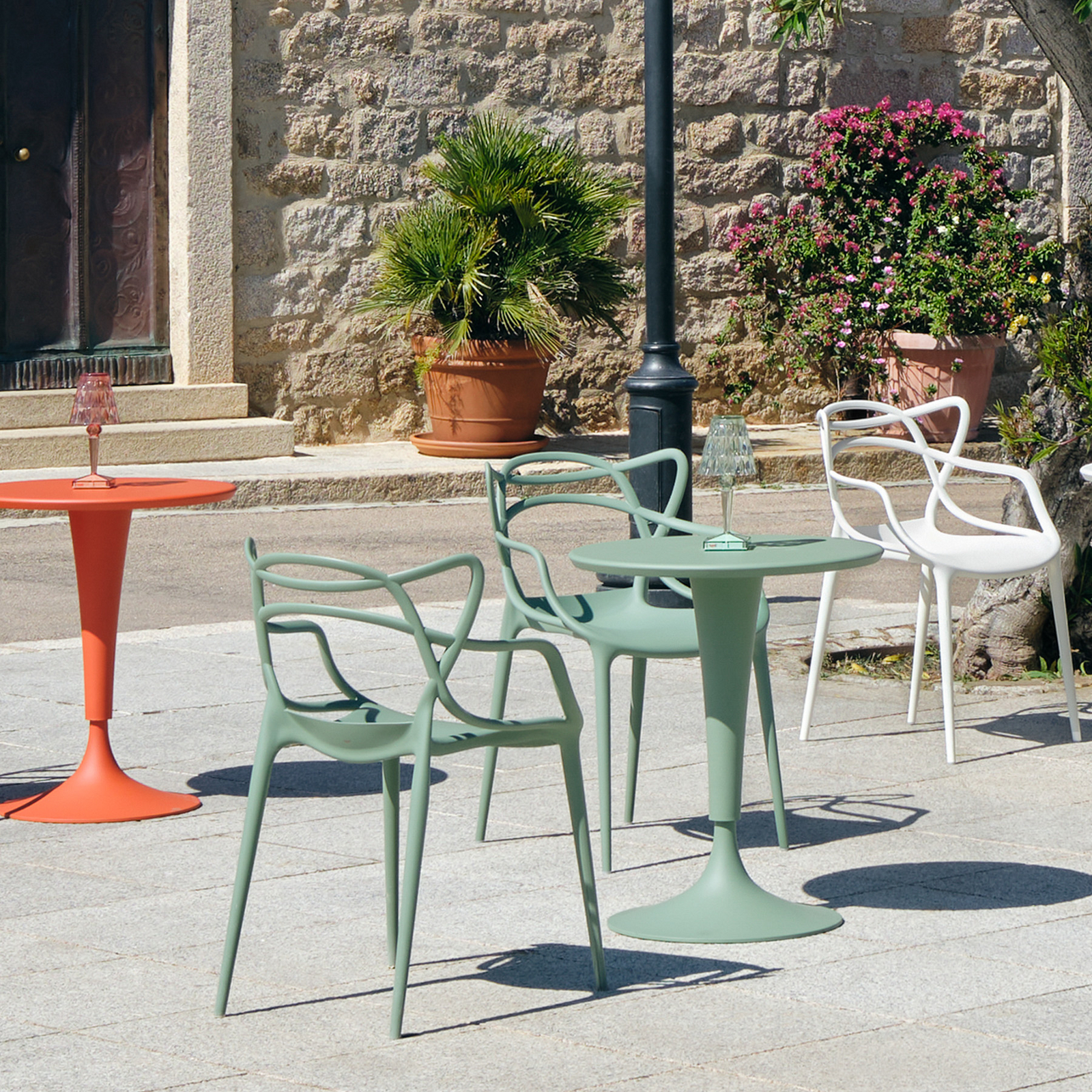 Chaises A.I. Lite, vert Hauteur 80 cm, lot de 2 - Kartell