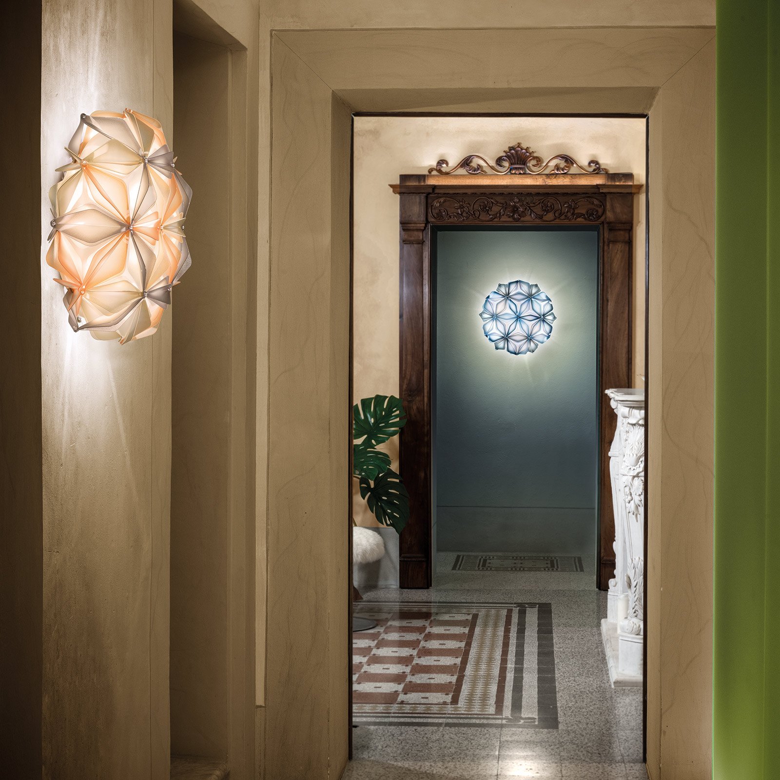 La Vie Stropní Lampa/Nástěnné Svítidlo Ø50 Amber - Slamp