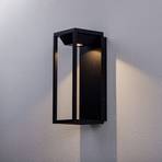 Lucande Faskia utendørs LED-vegglampe i svart