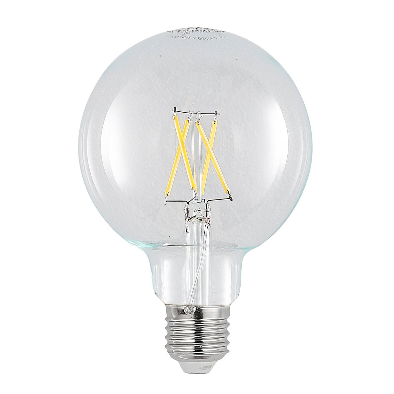 LED-Leuchtmittel G95 E27, 4W, 2.700K, Filament, klar dimmbar