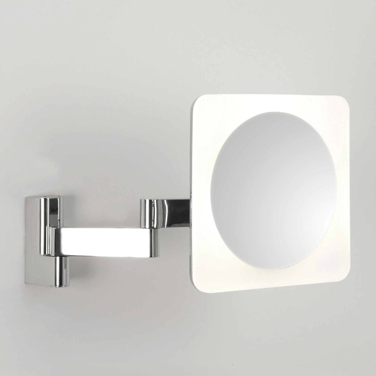 Astro Niimi Square LED Mirror 5x Magnification, for Bathroom, Metal, acrylic, 1 W, energy efficiency: A+, W: 25 cm, H: 25 cm