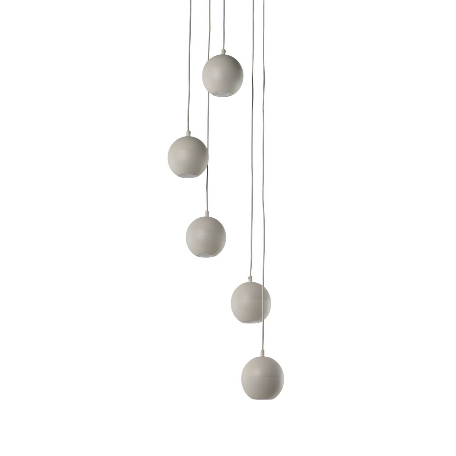 Lampa wisząca Midway, 5-punktowa, okrągła, kolor piaskowy, GU10