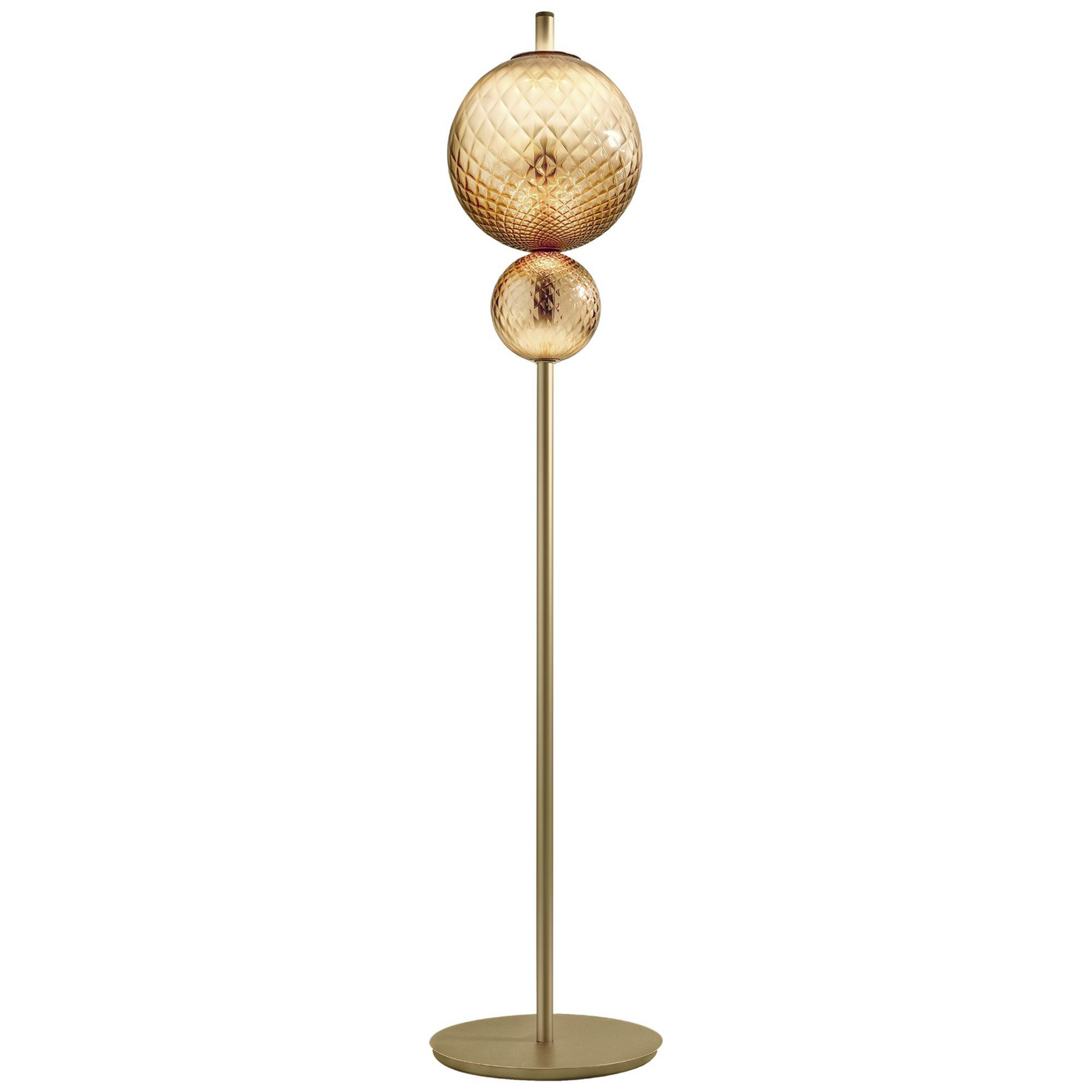 OLEV Lampe sur pied LED TERRA&LUNA, doré/ambre, métal/verre, 927