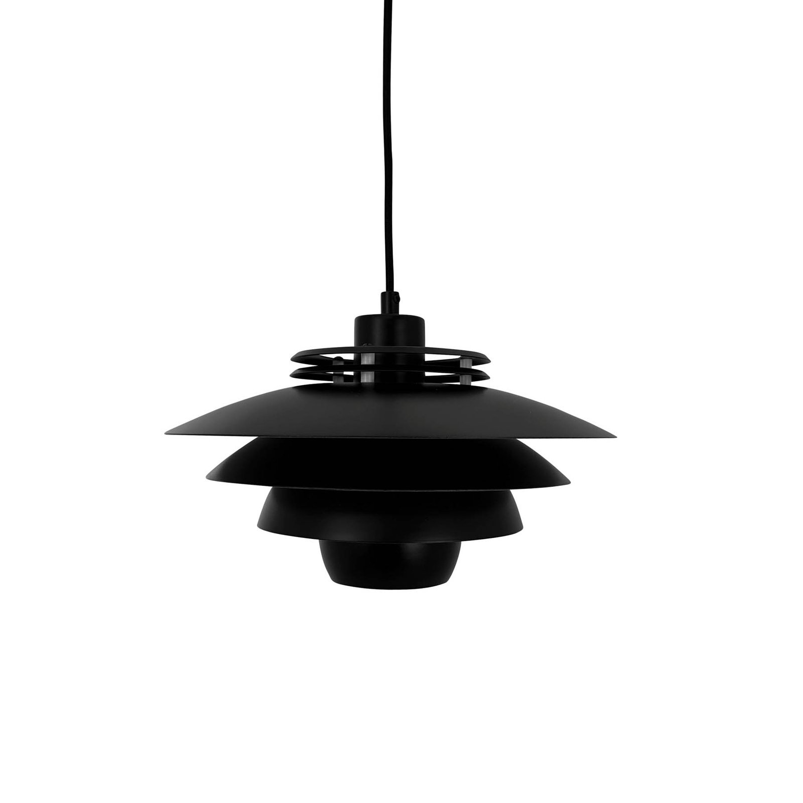 Dyberg Larsen závěsná lampa Ejka mini, černá, Ø 30 cm, kov