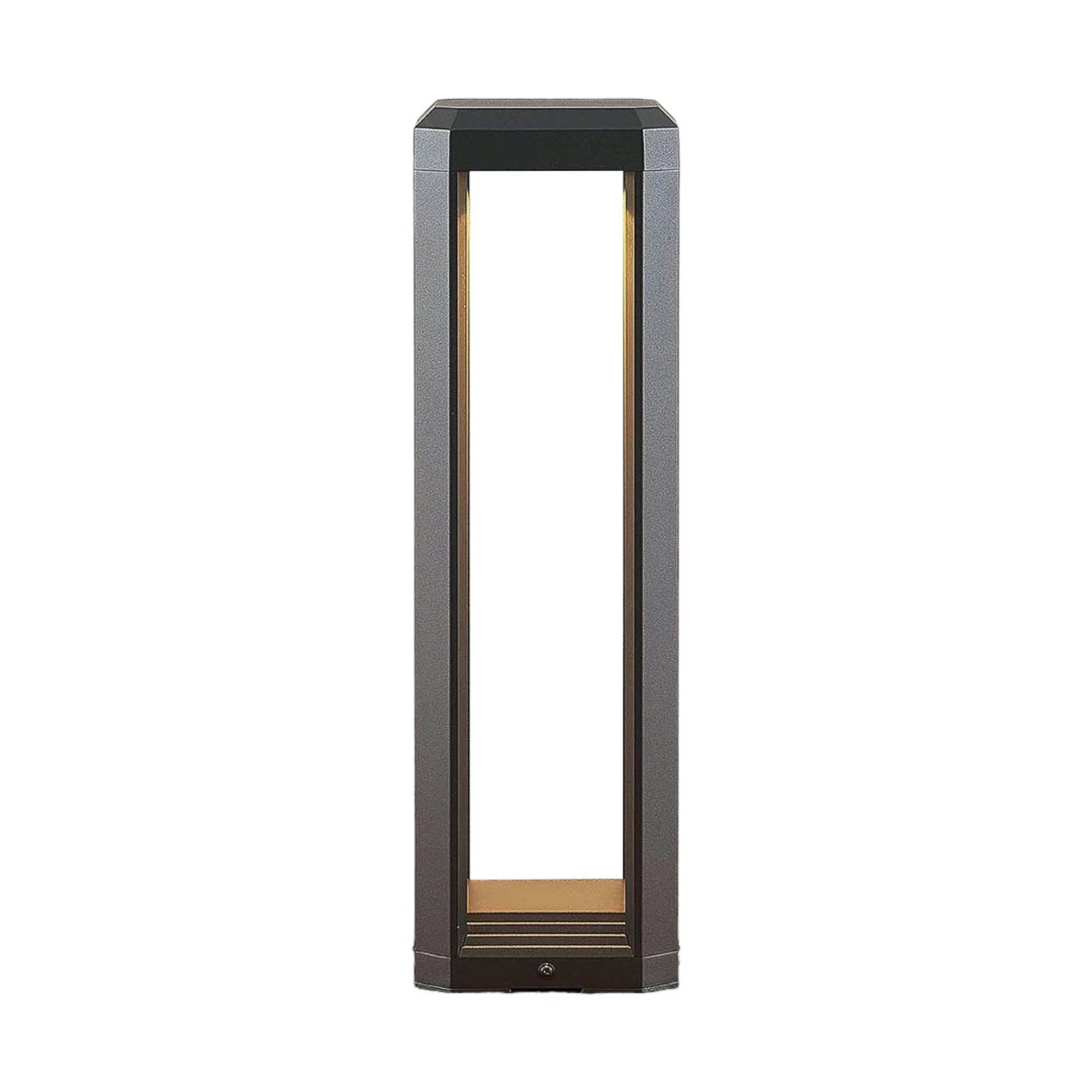 Φωτιστικό βάθρο LED Lucande Fery, ανθρακί, μεταλλικό, 50cm, IP65