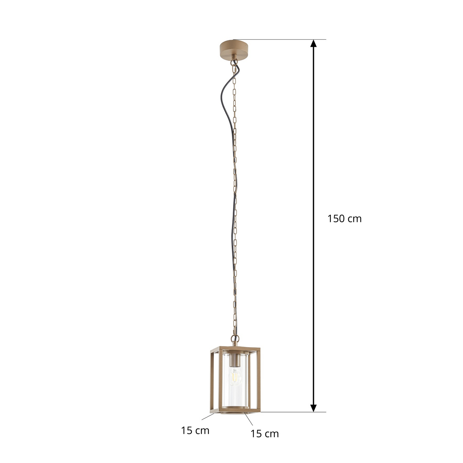 Lucande utendørs pendellampe Ferda, brun, IP44, glass, E27 Lucande utendørs pendellampe Ferda, brun, IP44, glass, E27