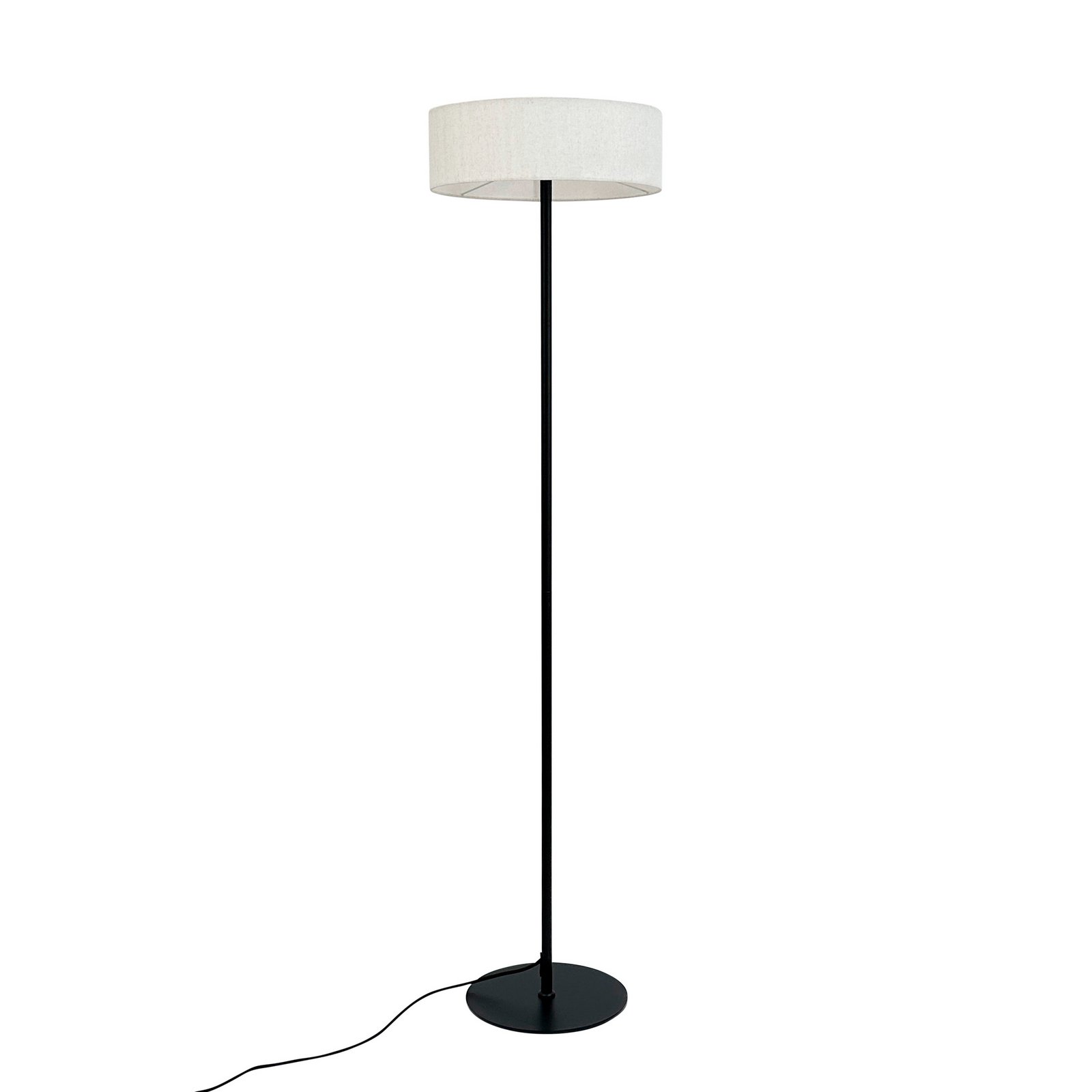 Dyberg Larsen põrandalamp Calix, must/looduslik, 150 cm