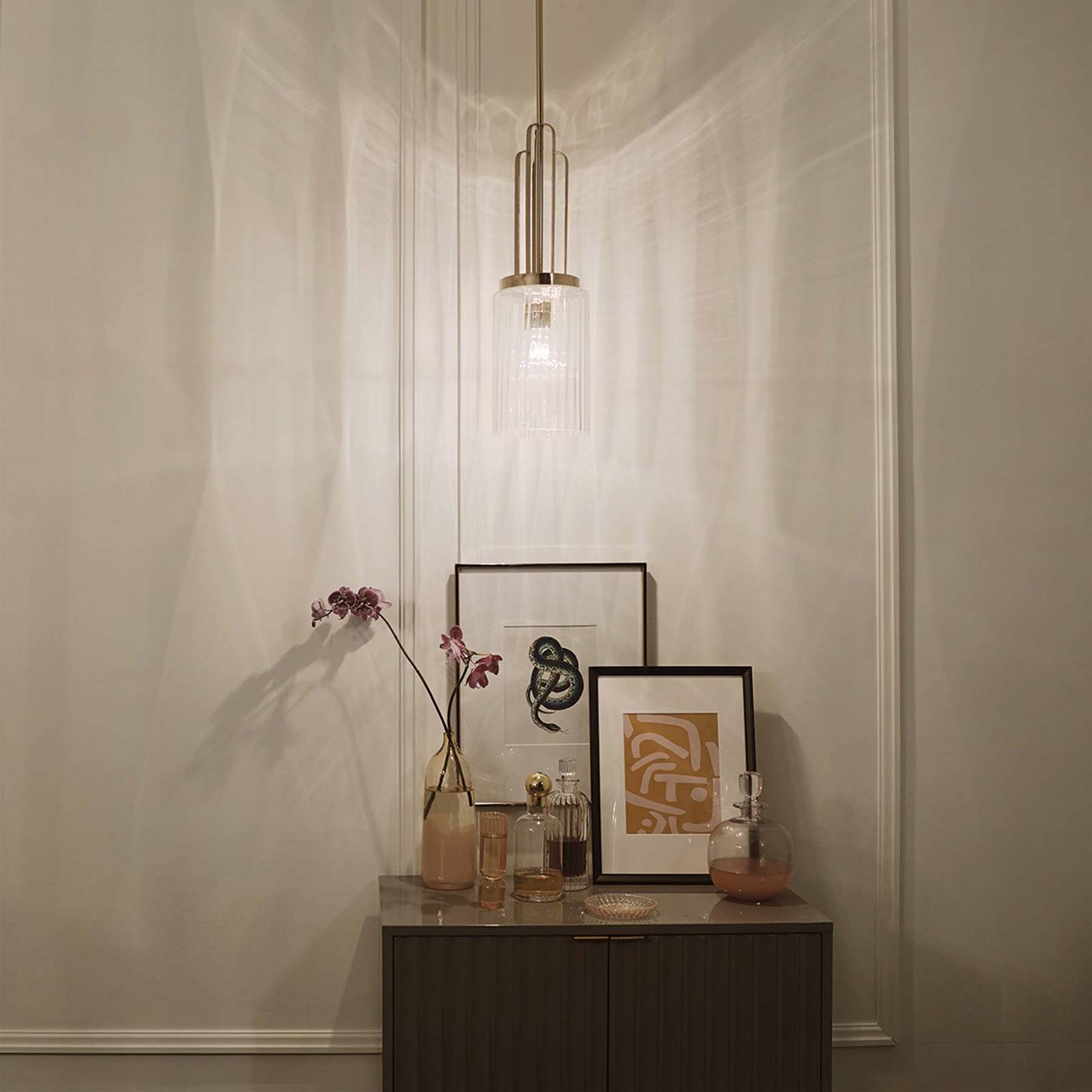 Photos - Chandelier / Lamp Quintiesse Kimrose pendant light, 1-bulb, polished nickel 