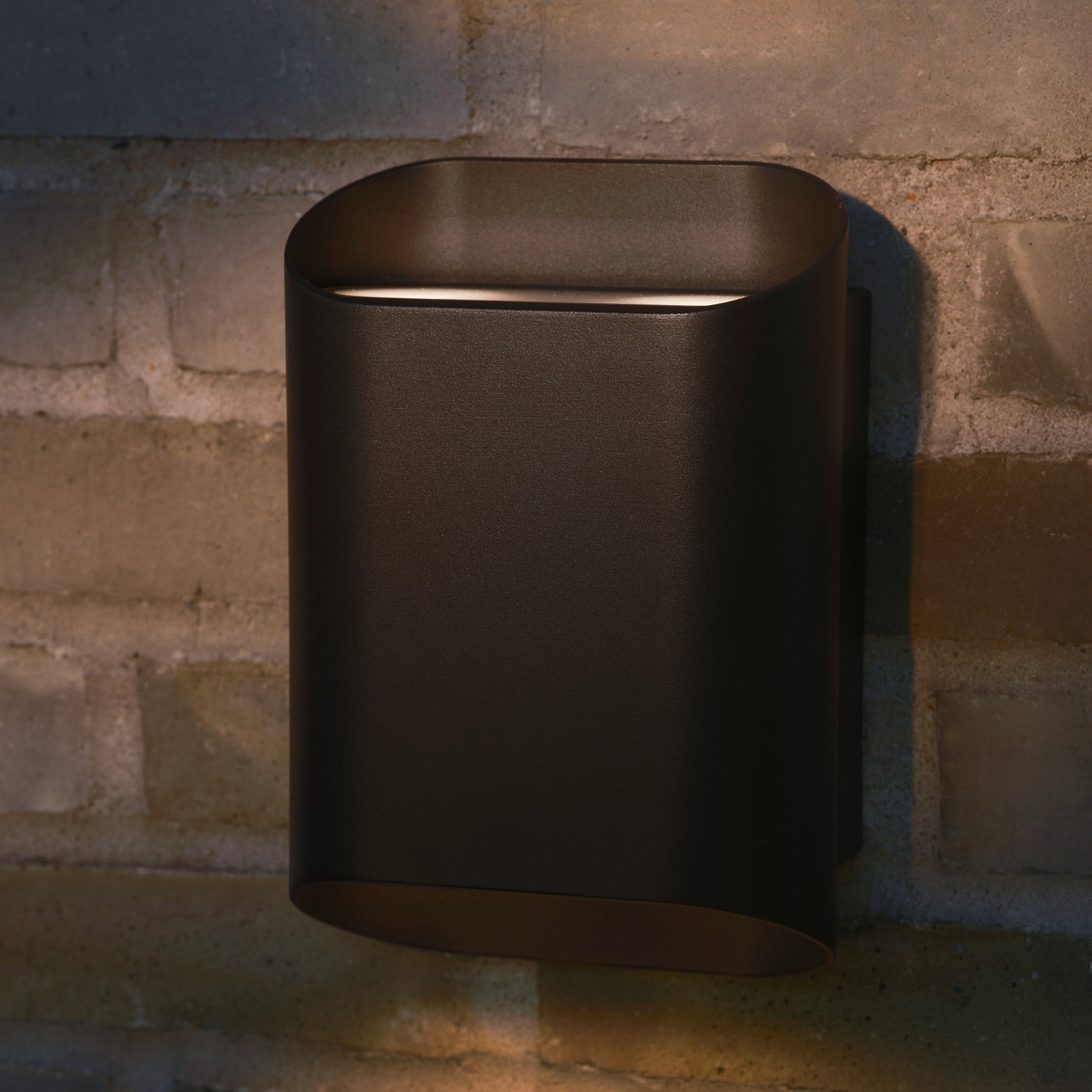 Venkovní nástěnné svítidlo Nico 22 Round, černá, kovová, svítí nahoru i dolů, Venkovní nástěnné svítidlo Nico 22 Round, černá, kovová, svítí nahoru i dolů,