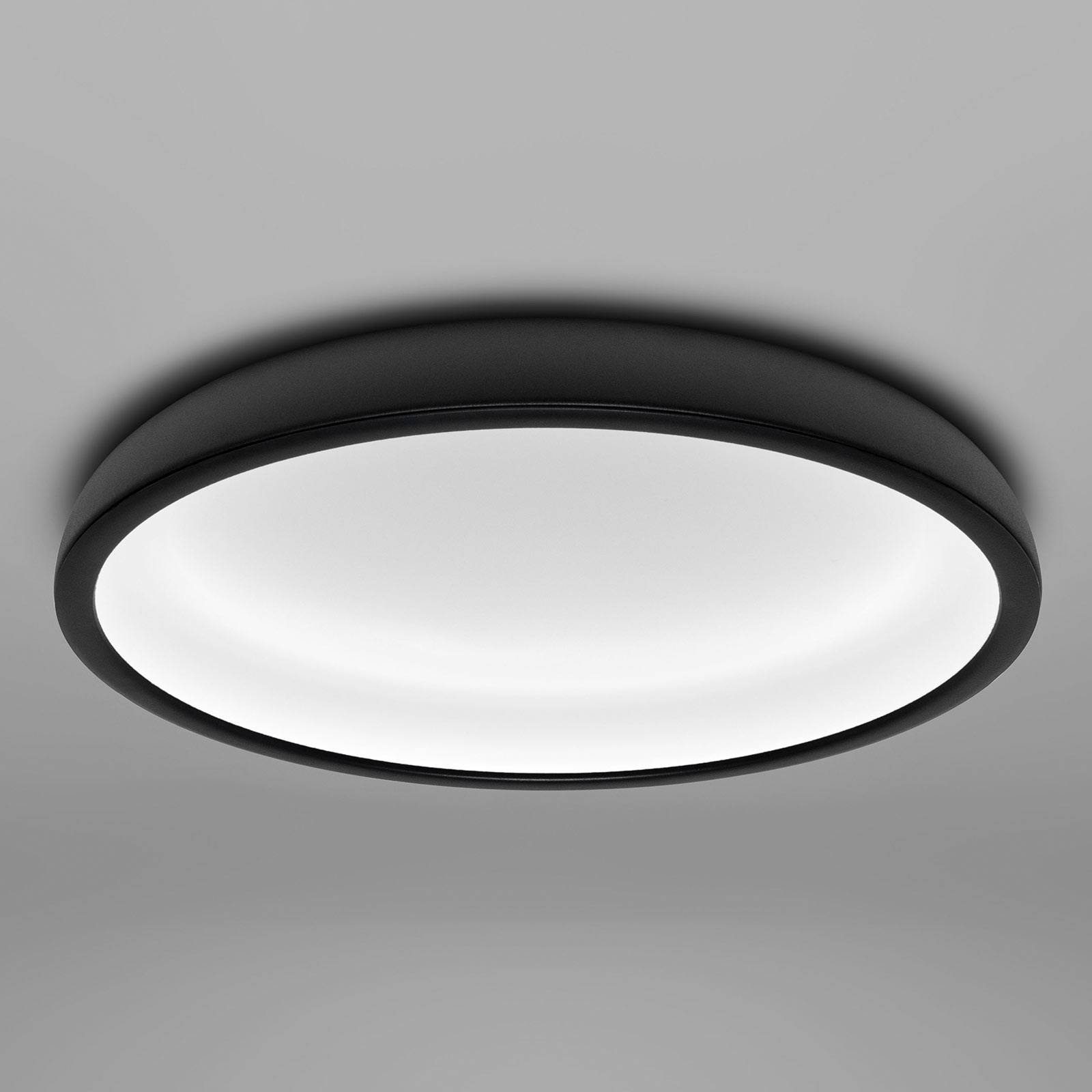 Stilnovo Plafonnier LED Reflexio, Ø 46 cm, noir