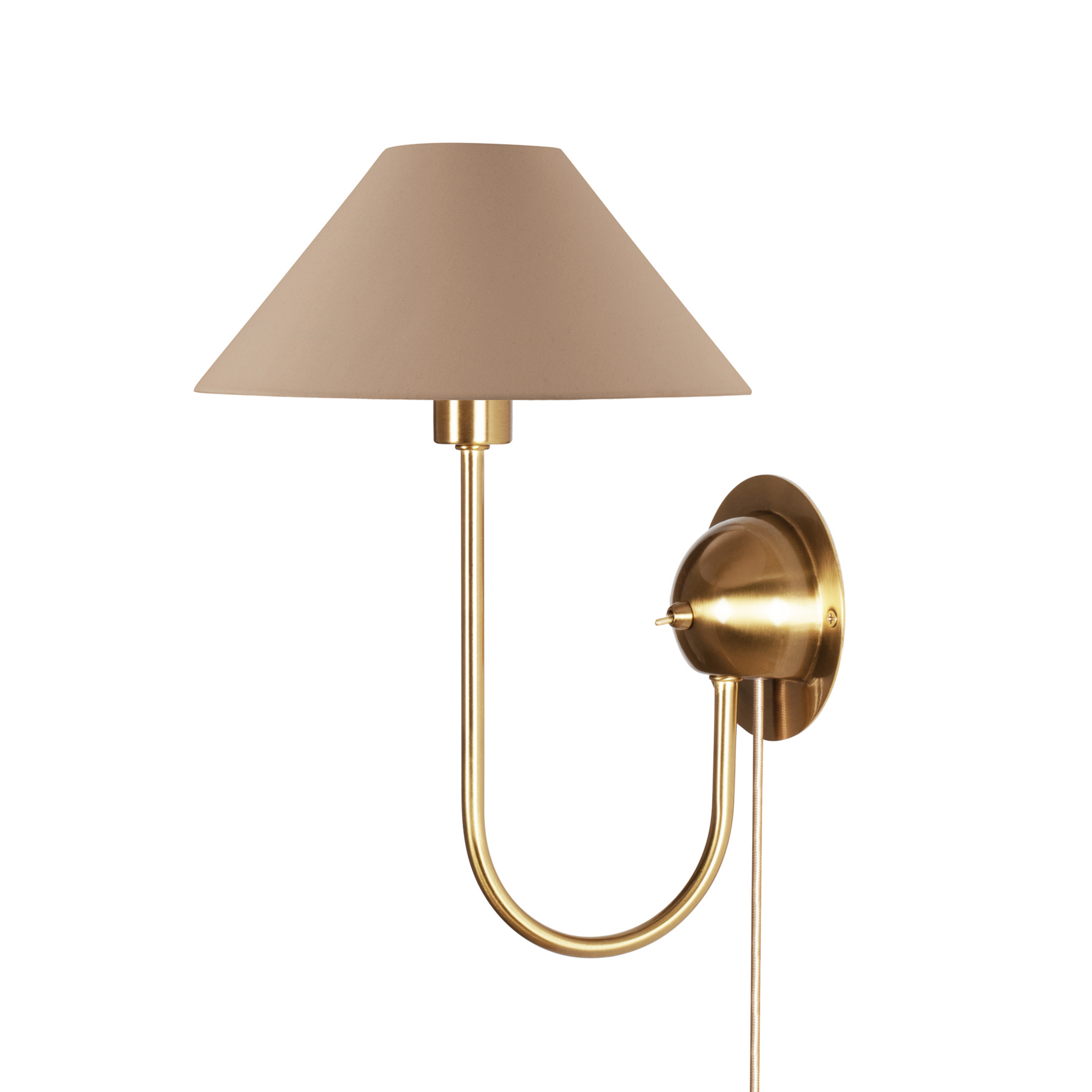 Aplique de pared IRIS, color marrón moka, altura 32 cm - Globen Lighting