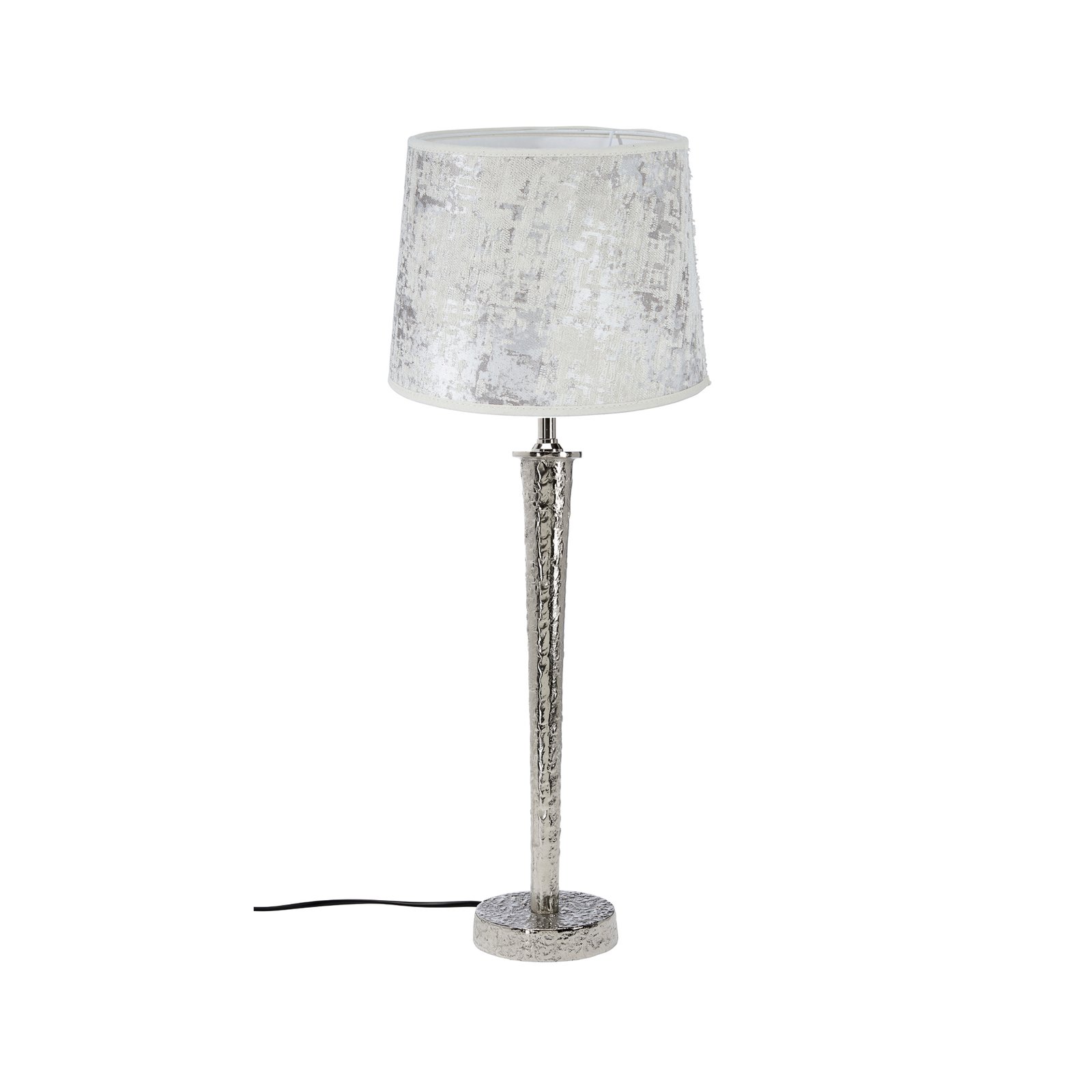 PR Home Bob table lamp, silver, Evora natural