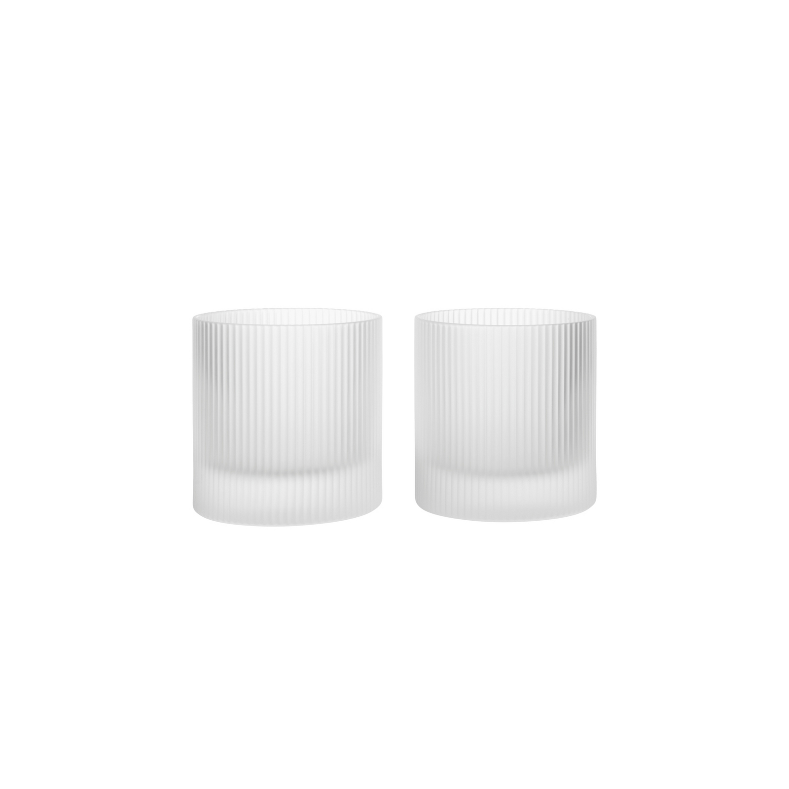 Ripple Tumbler-Glas, frosted, 2er-Set - ferm LIVING