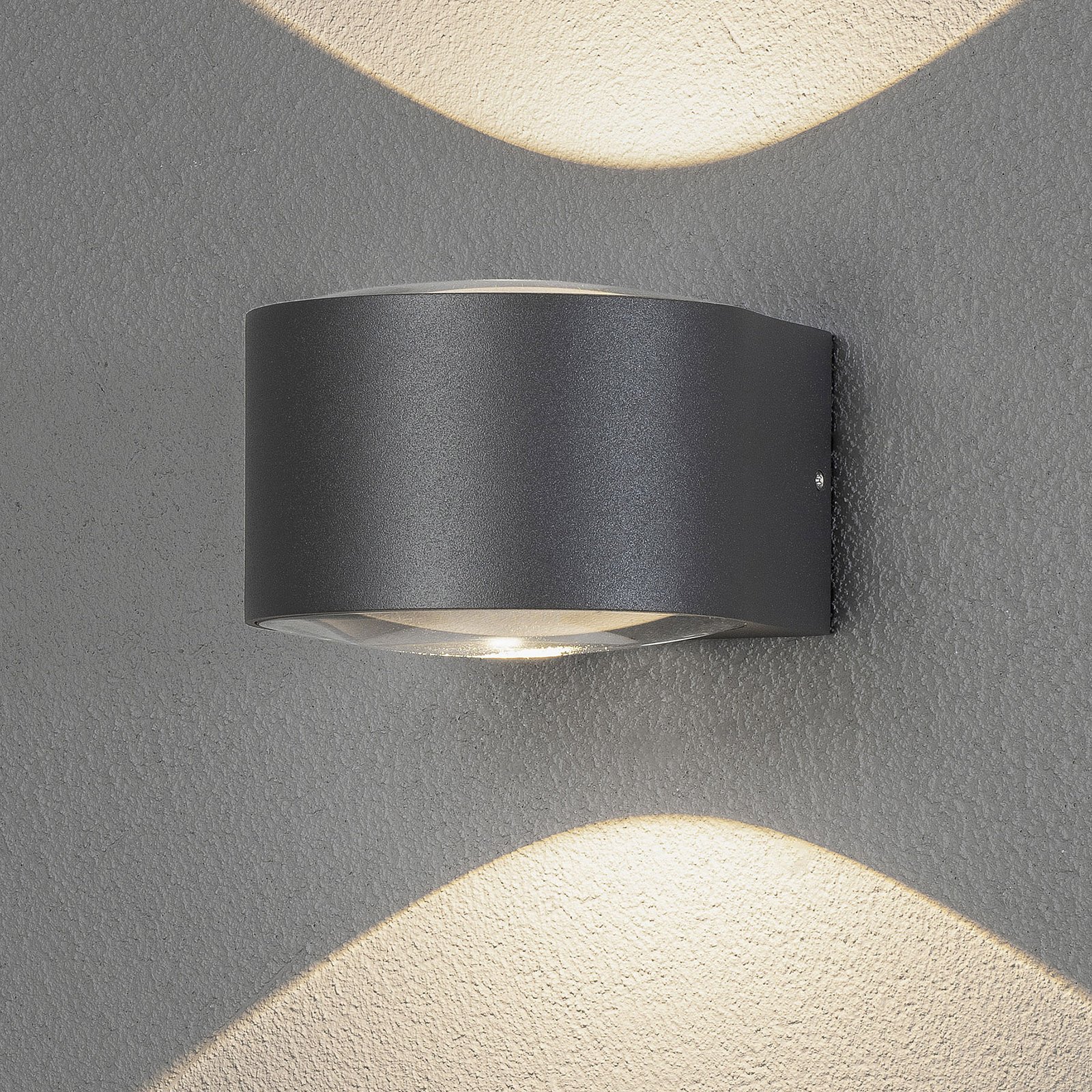 "Gela" LED lauko sieninis šviestuvas, aukštyn/žemyn, pilkas
