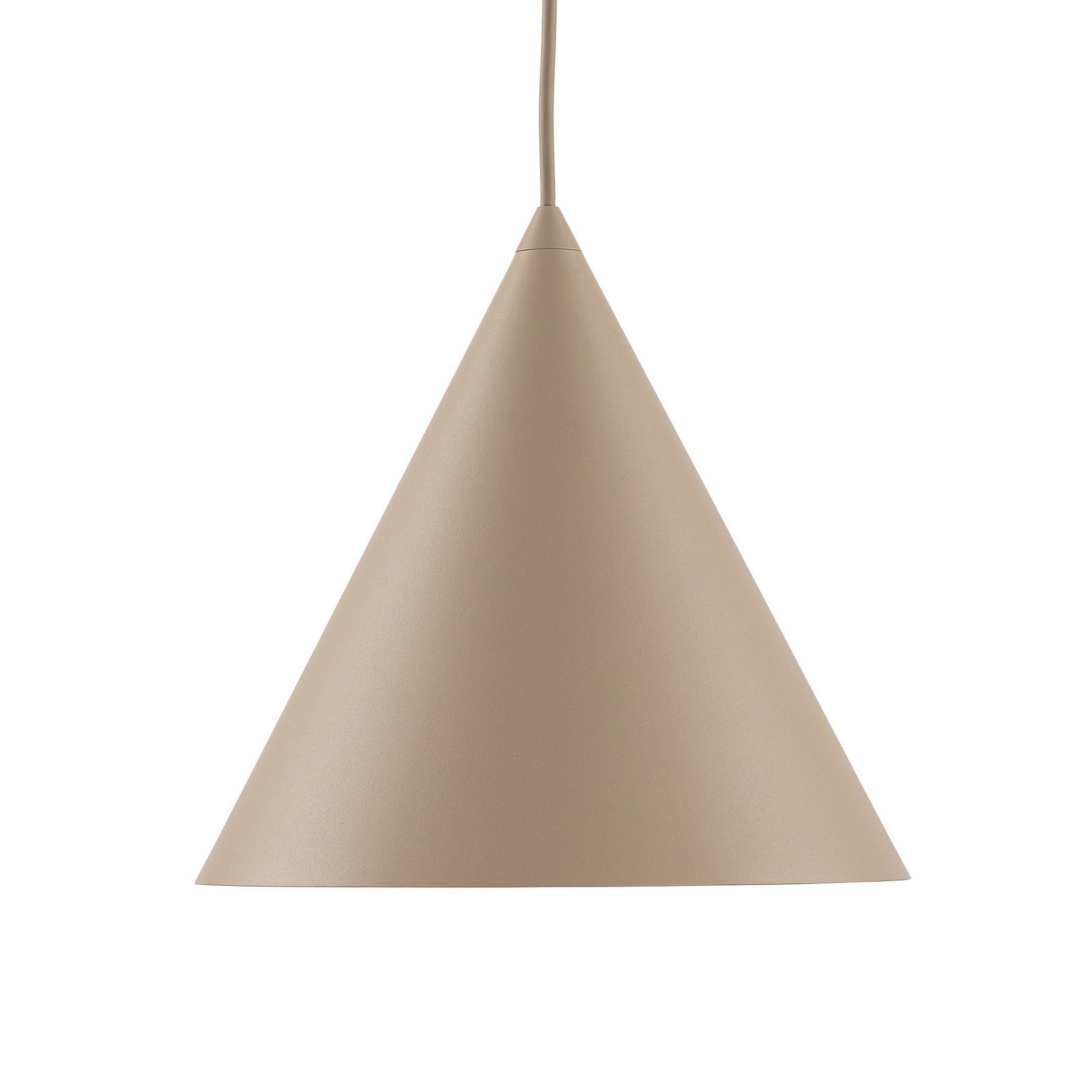 Závesné svietidlo Cono, 1-pl., Ø 25 cm, pieskové, E27 Závesné svietidlo Cono, 1-pl., Ø 25 cm, pieskové, E27