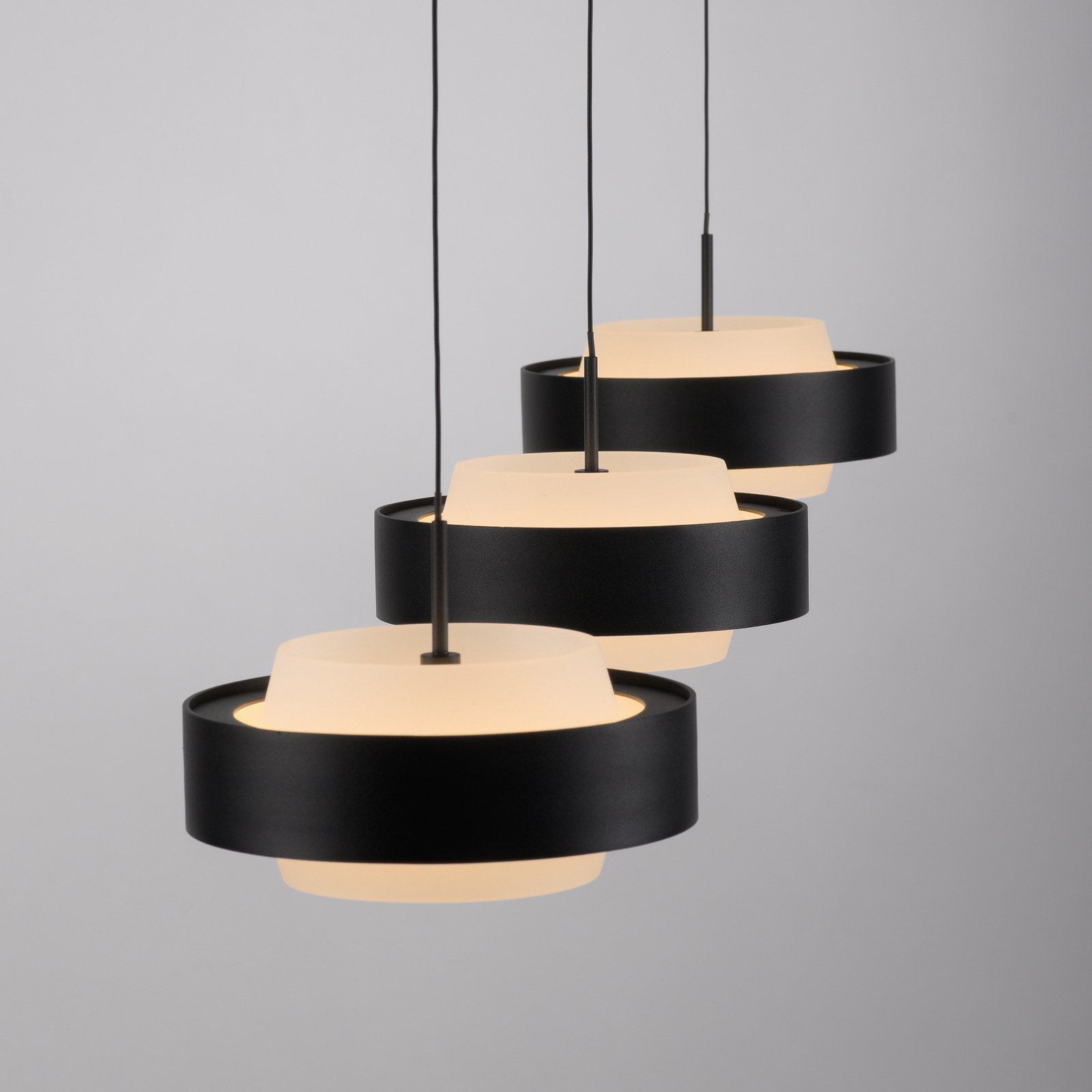 Schöner Wohnen LED závesné svietidlo Elmo, čierna, 3-pl., 3000 K