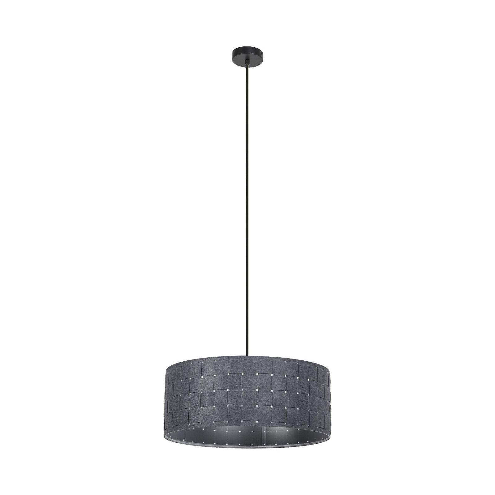 Suspension OSRAM Decor Felt Weaving, Ø 48 cm, gris, feutre E27