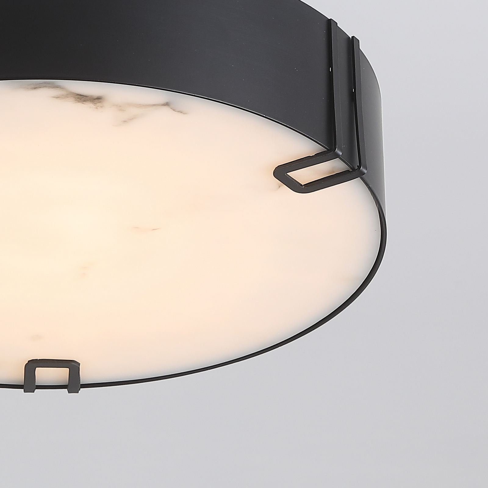 Plafón LED Marmo, negro, metal, IP44, 3.000 K Plafón LED Marmo, negro, metal, IP44, 3.000 K