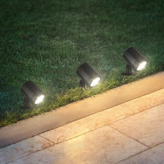 LED-maapiikkispotti 3799035, musta, muovisarja 3 kpl Ø 5 cm