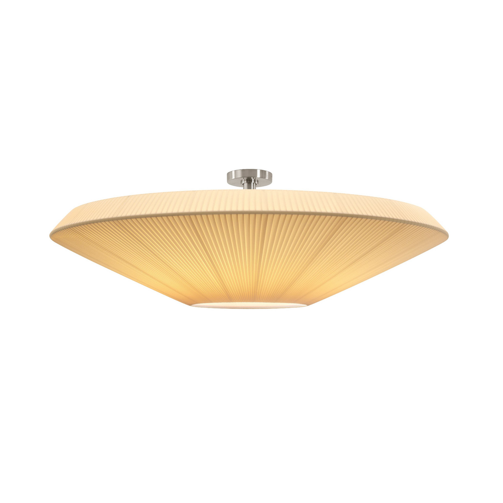 Plafonieră Bover Siam 120 înălțime 36 cm nichel/color crem - Camera de zi / sufragerie - design - nichel crem - Plastic