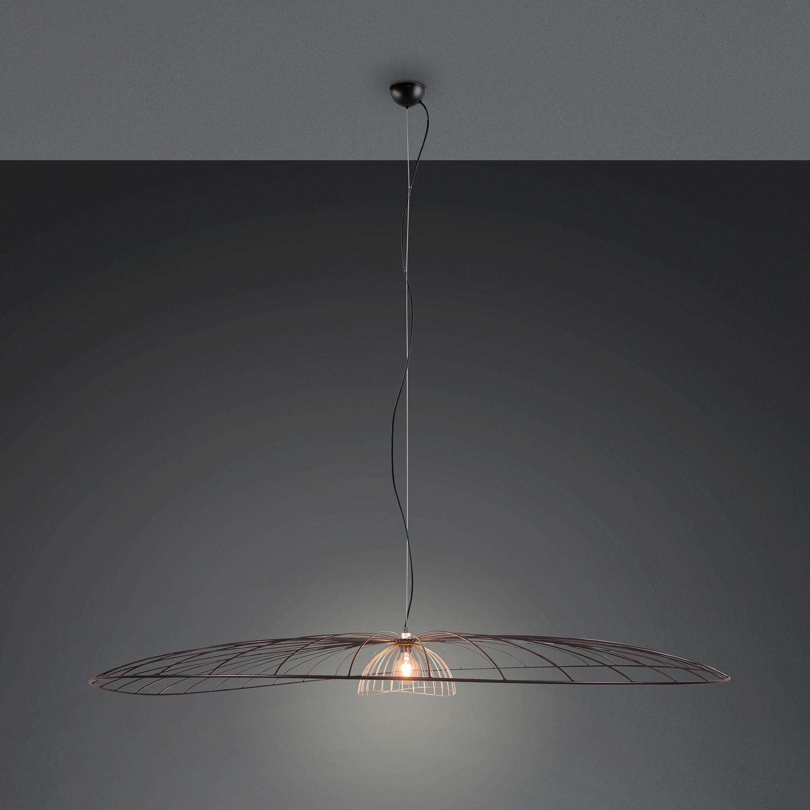 Hanglamp Lauris, matzwart, Ø 200 cm, metaal, E27