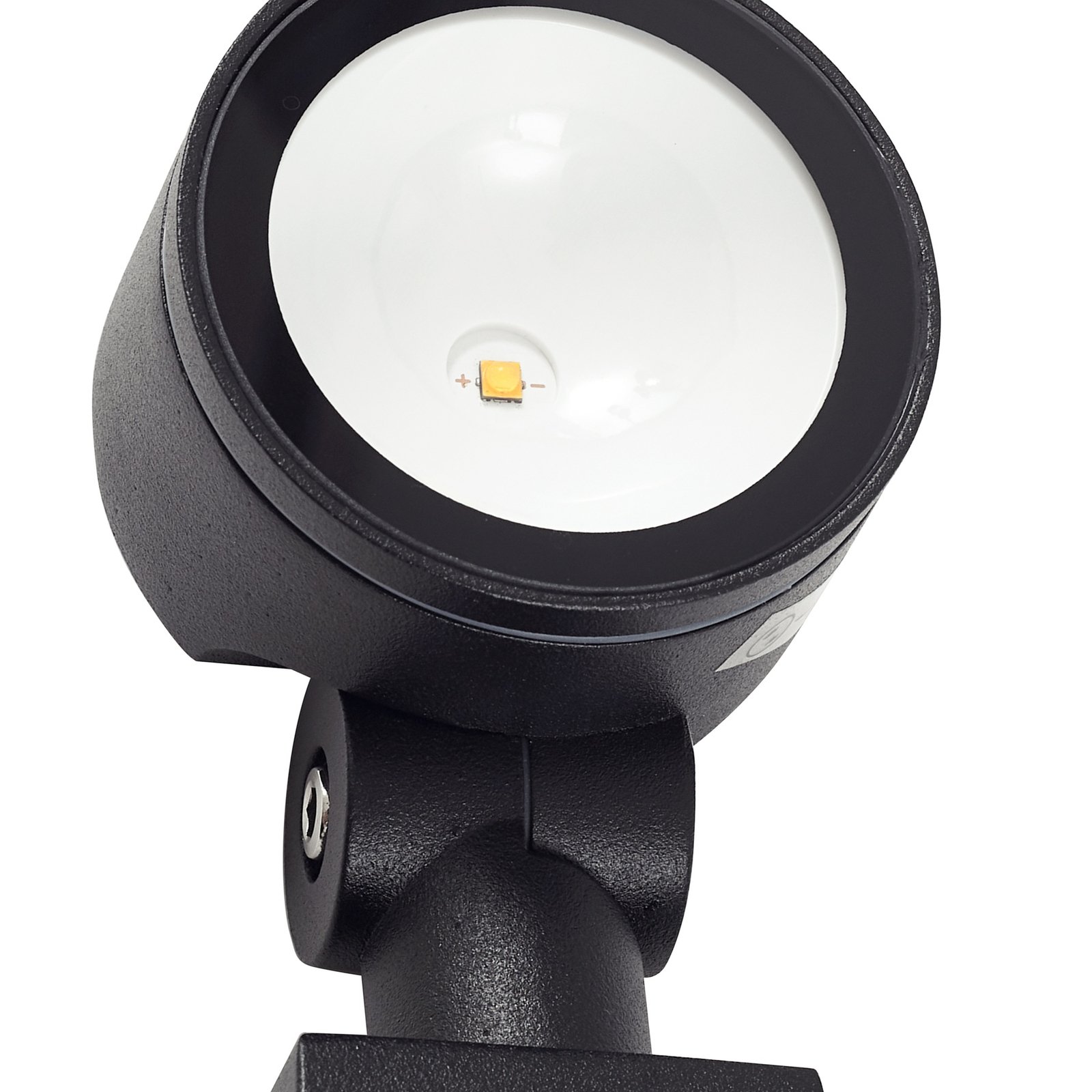 Lindby LED-spotlight Raide, svart, aluminium, sensor