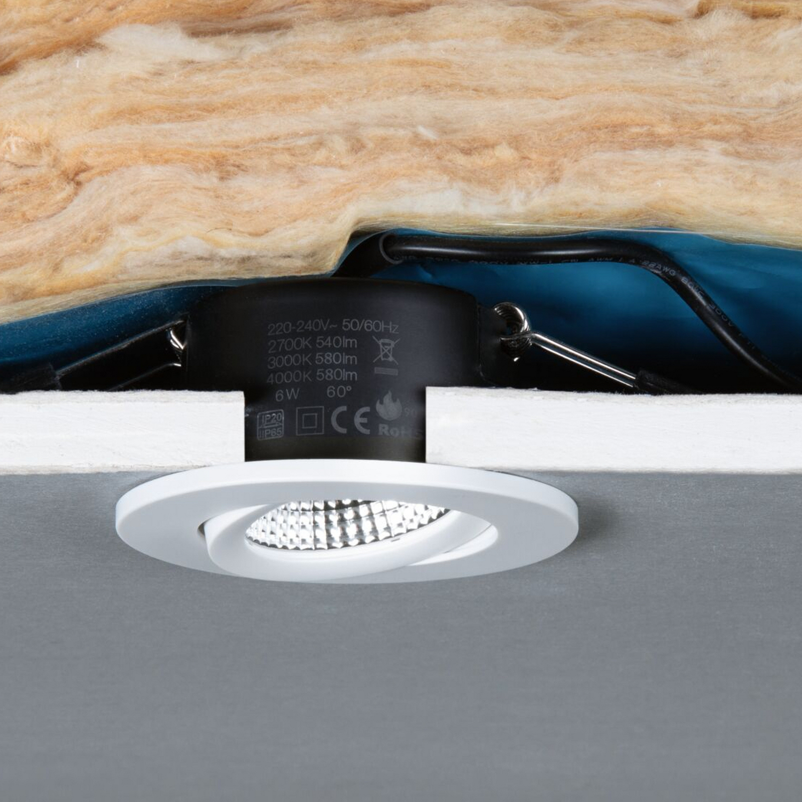 Paulmann LED-Einbauspot Viona Ø 9 cm CCT schwenkbar IP65 dim Paulmann LED-Einbauspot Viona Ø 9 cm CCT schwenkbar IP65 dim
