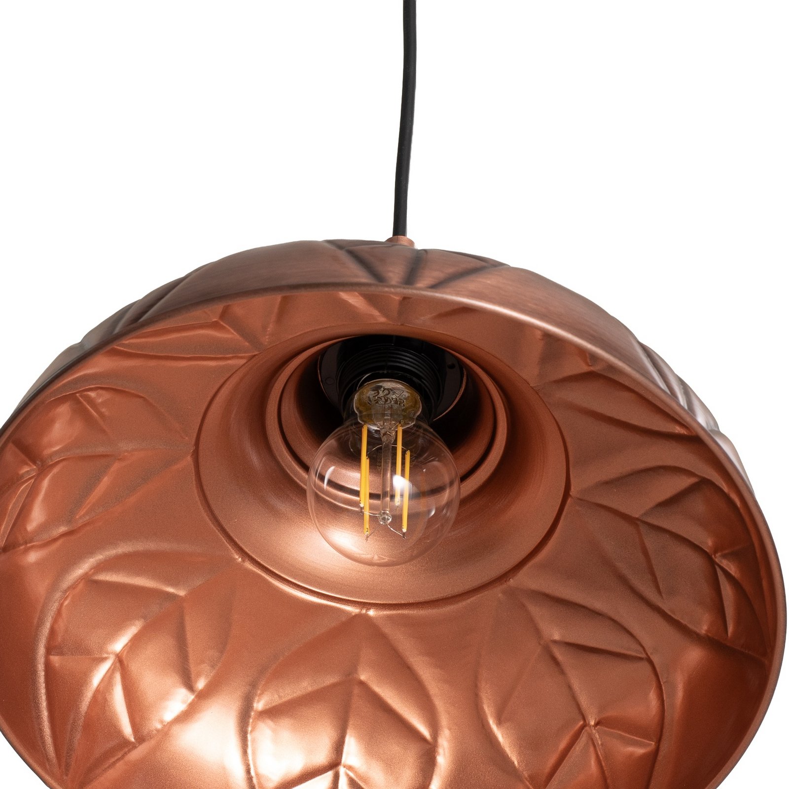 Candeeiro suspenso Saglam, cobre, metal, Ø 32 cm, E27 Candeeiro suspenso Saglam, cobre, metal, Ø 32 cm, E27