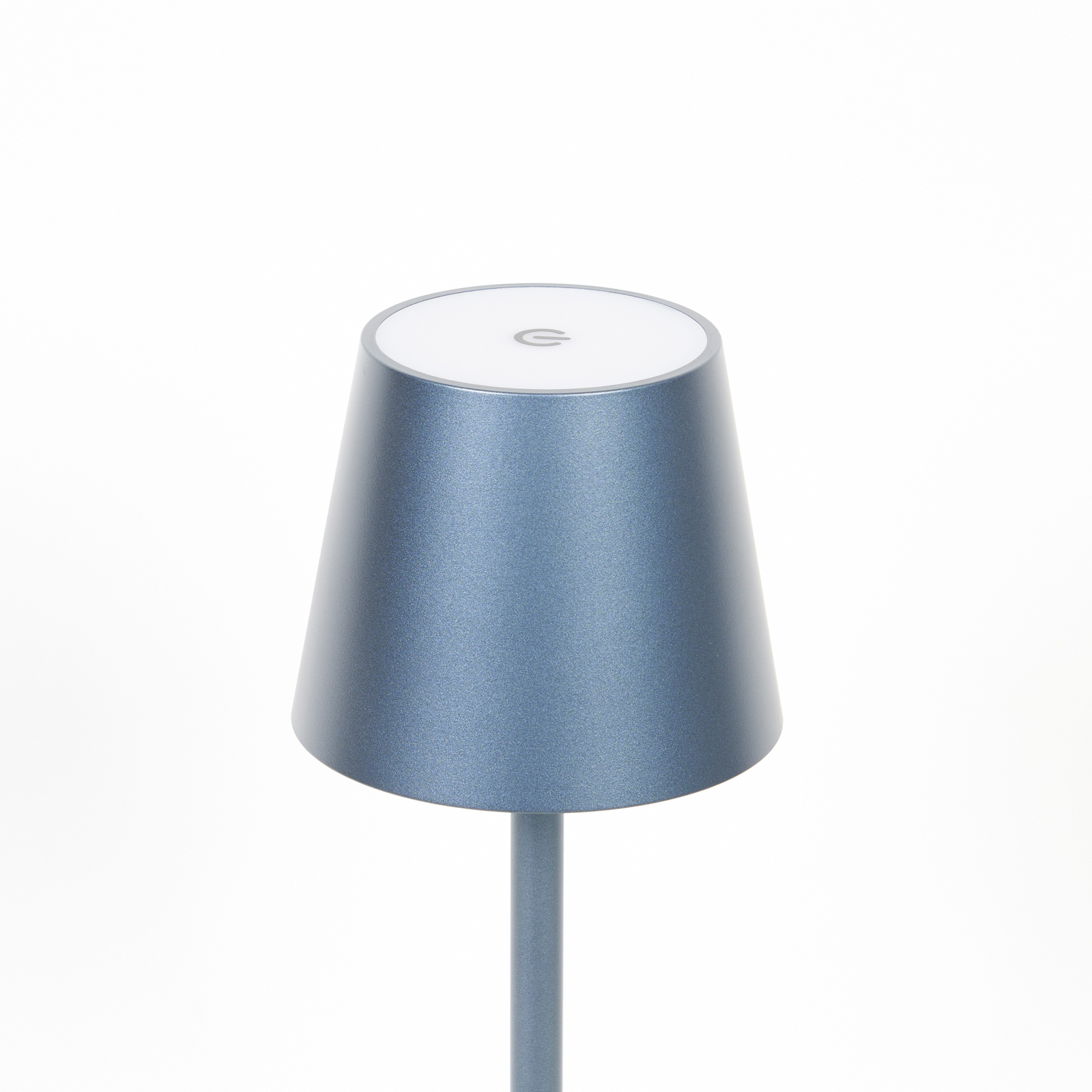 Lindby Janea lampe de table LED rechargeable, gris-bleu