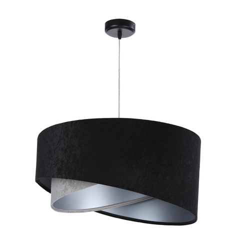 Suspension Vivien, tricolore, noir, gris, argenté